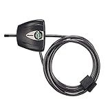Master Lock Black Python Bike Lock with Key, Adjustable Metal Cable Lock has a Weather Resistant Vinyl Coating for Outdoor Equipment, Bicycles, 6 Feet Long, 8417D