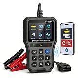 NOVEINN Bluetooth OBD2 Scanner, 2-in-1 Check Engine Code Reader & 12V Car Battery Tester, Diagnostic Scan Tool with EVAP Test, Performance & Trip Analysis, for 1996+ Cars & Trucks