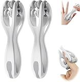 Hoxxu 2pcs Finger Massager for Arthritis Finger Arthritis Pain Relief Manual Massage Tools Hand Massage Roller Thumb Massager for Woman Mothers Day Gift Palm Foot Acupressure Tool Grey