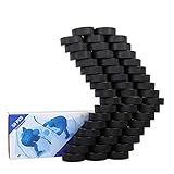 Golden Sport Ice Hockey Pucks, 50pcs, Official Regulation, for Practicing and Classic Training, Diameter 3", Thickness 1", 6oz, Black
