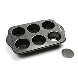 Norpro Nonstick 6 Cup Small Mini Cheesecake Muffin Cupcake Tart Quiche Pan New, 2in/5cm x 2in/7/5cm