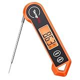 ThermoPro Digital Instant Read Meat Thermometer for Grilling Waterproof Kitchen Cooking Food Thermometer with Ambidextrous Backlit for BBQ Grill Smoker Oil Fry Candy Thermometer
