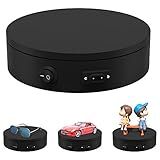 Motorized Photography Turntable, Automatic Revolving Platform Perfect for 360 Degree Images,Professional for Shop Display Stand,Product Display or Cake Display,55lb Load Dia 7.8inch- Black