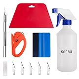 Luxiv 5 Pcs Car Window Tint Application Tool Kit, Film Squeegees Scrapers