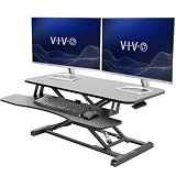 VIVO Black 36 inch Standing Desk Converter, DESK-V036KB