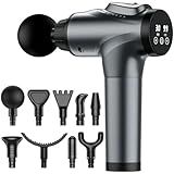 APHERMA Massage Gun, Muscle Massage Gun for Athletes Handheld Electric Deep Tissue Back Massager, Percussion Massage Device for Pain Relief with 30 Speed Levels 9 Heads pcs
