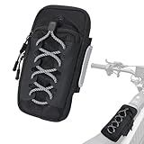 ZGTMZX Dirt Bike Frame Bag for Surron, Waterproof Front Motorcycle bags with Reflective Strips for Light Bee S/X Talaria MX3 MX4 MX5 Segway X160 X260 Arm Strap Bag for Phone, Wallet, Keys-Black