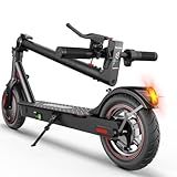 iScooter Electric Scooter, 12 Miles Range, 18 Mph Top Speed, Foldable Scooter Electric with 8.5'' Pneumatic Tire, Double Braking Systems, Escooter for Teens and Adults - Black