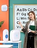 Classroom Doorbell,Wireless Door Bell for Classroom,38 Chime Adjustable Volume Ring Bell,1000Ft Operating Doorbell Button with Sound Flash,Bell for Classroom Management with User Manual
