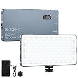 ENEGON 4000mAh Rechargeable Mountable Bicolor LED Video Light with Mini Panel for Professional DSLR Cameras | Photo Video Lighting Long Battery Life | Fits for iPhone Sony Canon Nikon Fuji Panasonic