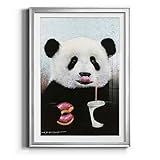 Renditions Gallery Panda Break Premium Print, Ready to Hang, Made in America Print Silver Frame