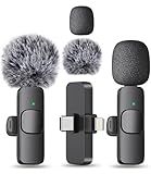 MAYBESTA Wireless Mini Microphone for iPhone, Android Phone - Lavalier Lapel Mic for Audio Video Recording - Clip on Content Creator Microphones for YouTube Tiktok Podcast Vlogging