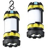 BOBKID 2 Pack Camping Lantern, Outdoor LED Camping Light, Rechargeable Flashlights with 1000LM, 6 Modes, IPX5 Waterproof Portable Emergency Camp Light for Hurricane Survival - Green