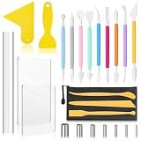 Amrules 25 Pcs Polymer Clay Sculpting Tools Kit for Adults