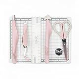 We R Memory Keepers Mini Tool Kit Pink, with Cutting Mat, Ruler, Scissors, Craft Knife, Tweezers, Brad Setter, and Piercing Tool, DIY Craft Projects, Scrapbooking, Journaling, Card Making, and More