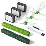 Replacement Parts & Accessories for iRobot E, I & J Series, Combo i5, j5 Series Robot Vacuum, Dual Multi-Surface Rubber Brushes & 3 HEPA Filter & 3 Edge-Sweeping Brushes