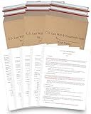 TillBio 2025 Last Will and Testament Kit (3-Pack) – DIY Estate Planning Forms, Lawyer-Prepared Templates with Instructions & Security Envelopes – Valid in All 50 States