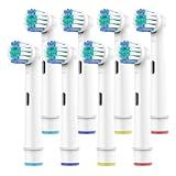 SetSail Toothbrush Heads for Oral B, 8 Pack Professional Electric Toothbrush Replacement Heads Medium Soft Dupont Bristles Replacement Toothbrush Heads Precision Clean Brush Heads Refills