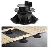 VEVOR Deck Blocks 12 PCS, 2000lbs / 907.18kg Load Capacity Deck Support Plastic Pedestal Paver, Raising 2.36-5.31 inch / 60-135 mm, Height Adjustable Shed Foundation Base for Wood Concrete Metal