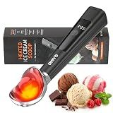 Heated Ice Cream Scoop Rechargeable, OHIYO Electric Icecream Scooper with 3 Temperature, LED Display & 3200mAh Fast Heating Scoop for Hard Ice Cream, Gelato, Frozen Yogurt & Sorbet (Black)