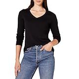 Amazon Essentials Women's V-Neck Sweater, Black, Large