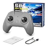 STARDRONE S8 RC Flight Simulator Controller- 8 Channels FPV Drone Games Remote Controller Support Popular System&Platform- Ideal for Beginner Pilots Professional Training Experience(Mode 2) (Grey)