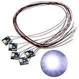 Clashpower 5pcs Model Train Pre-soldered Wired 12v LEDs for Model Railway Building Interior Lighting Decorations(Cold Light), XUU944O720OSM11L9P41Z5N8S