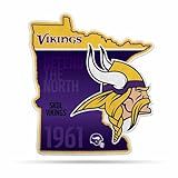 Rico Industries NFL Football Minnesota Vikings State Shape Shape Cut Pennant - Home and Living Room Décor - Soft Felt EZ to Hang