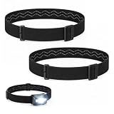 Auteonsa 2 Pack Elastic Headlamp Strap Replacement with Adjustable Buckle