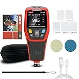 Rocky Mars Paint Thickness Gauge for Cars UT343D Upgraded Coating Wet Film Thickness Gauge Paint Correction Precious Metal Tester Tool with Visual Go-NoGo Indicator Auto Rotatable Display