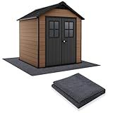 Pektiftn Outdoor Storage Shed Mat Waterproof 6.2x4.2ft,Thickened Garage Floor Mat Carport Oil Mat,Non Slip Shed Flooring Protector Mat for Patio,Garden,Furniture,Moto,Car