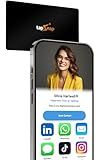 TapSnap Digital Business Card - No Subscription, Unlimited Tap Sharing - NFC + QR - Compatible with iPhone & Android - Custom Business Card (Black)