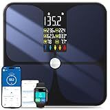 Lepulse Scale for Body Weight, Smart Digital Bathroom Weight Scale with BMI Muscle Mass 20 Body Composition Metrics,4.68"Large Display Body Fat Scales, Heart Rate, Accurate Bluetooth Weighing with App