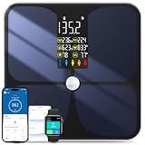 Lepulse Scale for Body Weight, Smart Digital Bathroom Weight Scale with BMI Body Fat Muscle Mass, 20 Body Composition Metrics,4.68"Large Display, Heart Rate, Accurate Bluetooth Weighing Scale with App