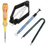 4 Pieces IC Chip Remover Tool IC PLCC Chip Extraction Tool Extractor Puller 4-Claw Prongs Grabber and Keyboard Key Switch Test Pencil for Disassembly of Electronic Component Jewelry