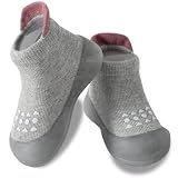 Hstyle Baby Walking Sock Shoes Toddler Infant Slippers Grey 12-18 Month