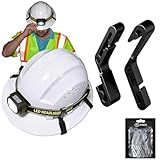 Hard Hat Light Clips 8 Pack,Hardhat Headlamp Clips for Full Brim Helmets, Tool-Free Hardhat Accessories Hard Hat Headlamp Clips for Construction, Mining, Firefighting, Cycling