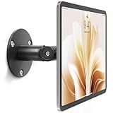 monTEK Anti-Theft Tablet Wall Mount, Universal Tablet Kiosk with Security Lock Fit 7”-15” Screen Size, Compatible with Ipad Series and Samsung Tab, Frameless Design, Black