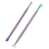 Cuticle Pusher Nail Polish Remover Stainless Steel Manicure Tool Set Gel Nail Polish Peeler Scraper Nail Care Stick Pedicure Kit for Fingernail and Toenail, opove P1, Color Gradient…