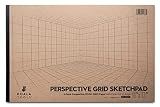 Koala Tools - 40-Page Drawing Pad for 2-Point Perspective, Room Grid Sketch Pad with 3D Virtual Walls Design, Gridded Graph Paper for Interior Room Design, Industrial, Architectural 11 x 17 inches