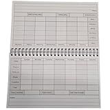 Weekly Time Clock Log Book 8.5 x 5 Wire Bound - Track and Organize Your Weekly Hours | Time Tracking, Work Hours Record, Office Supplies