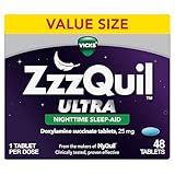 ZzzQuil ULTRA, Sleep Aid, Doxylamine Succinate 25mg, Sleep Aids for Adults, Nighttime Sleep Aid, 48 Tablets