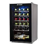 BLACK+DECKER BD61526 Wine Cellar, Black Cabinet with Gray Door Accent