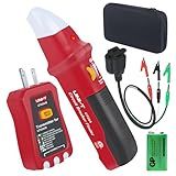 UNI-T AC Circuit Breaker Tracer Finder Tool with Adaptor & Electrical Integrated GFCI Outlet Tester, 90-120V Adjustable Sensitivity Beep Indicattion Alligator Banana Clip Adaptor