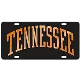 Craftique Tennessee Volunteers Black w/Orange Arched Tennessee Laser Cut License Plate