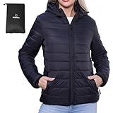 Bello vita Women's Packable Winter Puffer Coat | Lightweight Quilted Jacket with Hood | Full Zip Travel
