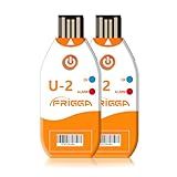 Frigga 2Pack USB Temperature Data Logger Single Use Temperature Recorder 100 Days High Accuracy Thermometer Monitor 14400 Points with PDF CSV Report, U2