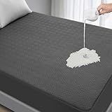 GOPOONY Waterproof Mattress Protector Queen Size - Breathable, Noiseless, Ultra-Soft Bed Cover, Mattress Pad Cover with Deep Stretchable Pockets 8"-21" (Gray)