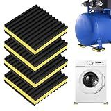 4 Pack Rubber Anti Vibration Pads,Heavy Duty EVA Mechanical Vibration Damping Isolator Pads, for Compressor, Air Conditioner, Washing Machine, Dryer, Treadmill(Vibration Pads)