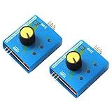 2 Pack ShareGoo 3CH 4.8-6V Servo Tester CCPM Consistency Master Checker with Reverse Connection Protection,RC ECS Motor Tester Server Test Servo Centering Tool
